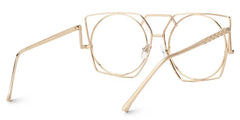 Ybarra Geometric Gold Glasses | Zeelool Glasses