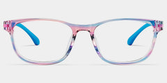 Robin Rectangle Blue Pink Frame Eyeglasses for Pre-tweens