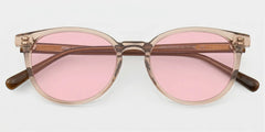 Allison Round Transparent Brown Glasses for the Female | ZEELOOL
