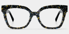 Renata Square Black Eyeglasses with Bling Frames | ZEELOOL