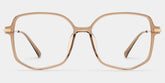 Payton Geometric Beige Frame Glasses | Zeelool Optical