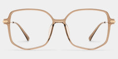 Payton Geometric Beige Frame Glasses | Zeelool Optical