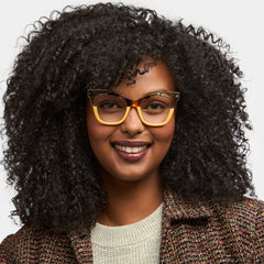 Rhoden Yellow Cateye Frame Glasses | Zeelool
