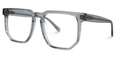 Matherne Square Clear Gray Eyeglasses | Zeelool Optical