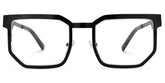 Barber Geometric Black Glasses | Zeelool Glasses