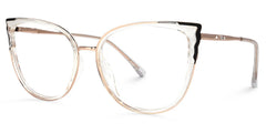 Estrada Cateye Black-Clear Eyeglasses and Glasses Frames