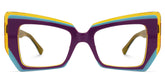 Verdejo Geometric Purple Eyeglasses and Glasses Frame