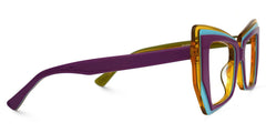 Verdejo Geometric Purple Eyeglasses and Glasses Frame