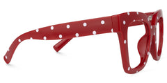 Malcolm Square Red Polka Dot Frame Gglasses | Zeelool