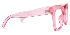 Malcolm Pink Translucent Glasses with Square Frames