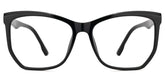 Libby Geometric Black Eyeglasses with Smooth Frames