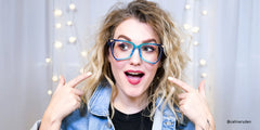 Cicely Geometrical Blue Eyeglasses | Zeelool Glasses