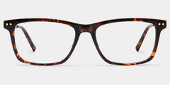 Eleanor Rectangle Brown Glasses with Wide Frame | ZEELOOL