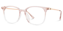 Cora Square Pink Frame Eyeglasses for Woman| ZEELOOL