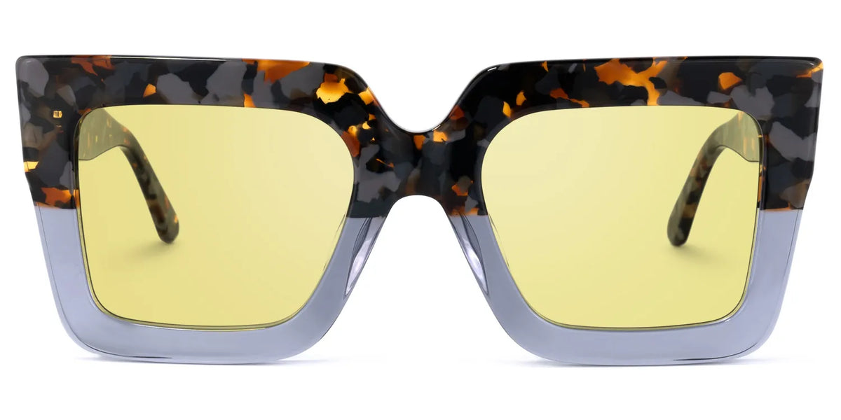 Brandon Square Gray Sunglasses and Two-tone Frames