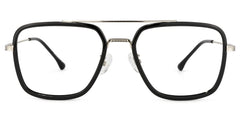 Nayeli Aviator Black-Silver Glasses | Zeelool Glasses