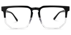 Matherne Square Glasses and Black-Clear Frames