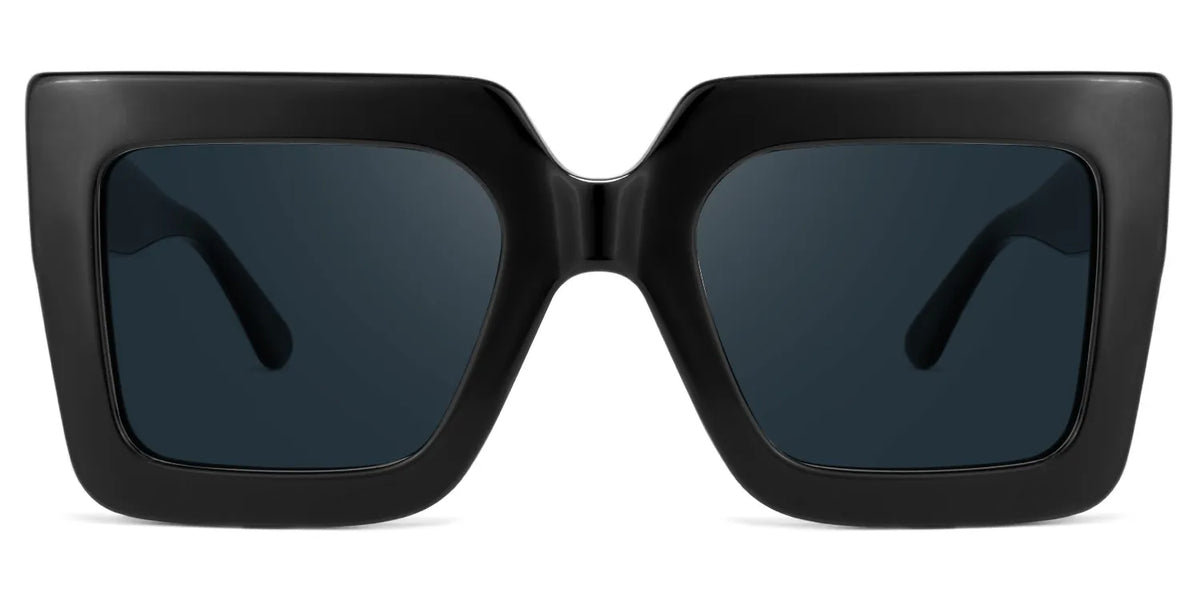 Brandon Square Black Sunglasses & Wide Frames