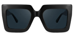 Brandon Square Black Sunglasses & Wide Frames