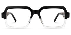 Jack Rectangle Black & Clear Frame Glasses | Zeelool
