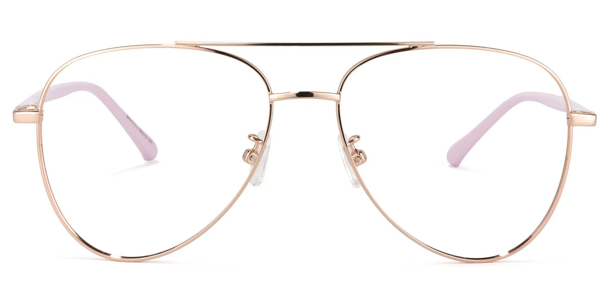 Paige Aviator Rose-Gold Glasses | Zeelool Glasses
