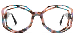 Bobbie Geometric Pink-Tortoise Eyeglasses & Frames