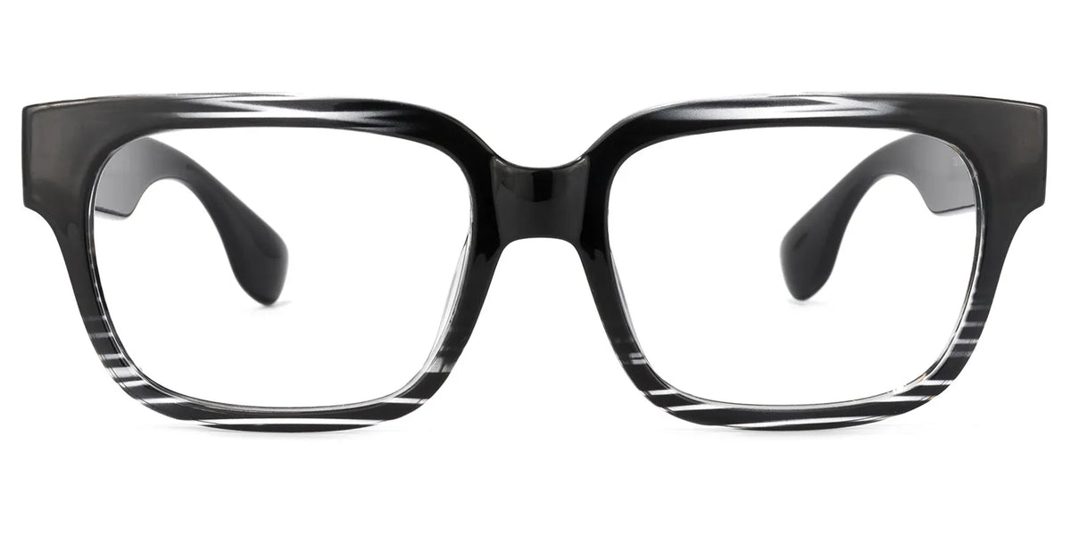 Colin Rectangle Black Chunky Frame Glasses for Men