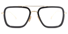 Gifford Aviator Black Frame Glasses with Gold Trim