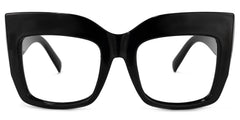 Alberta Cat Eye Black Oversized Thick Frame Glasses