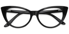 Jaden Cat-eye Black Eyeglasses and Glasses Frames
