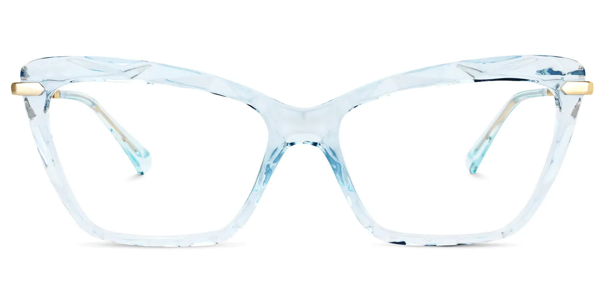 Juliet Cateye Light Blue Eyeglasses and Translucent Frame