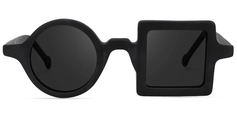 Paola Asymmetric Black Sunglasses | Zeelool Glasses