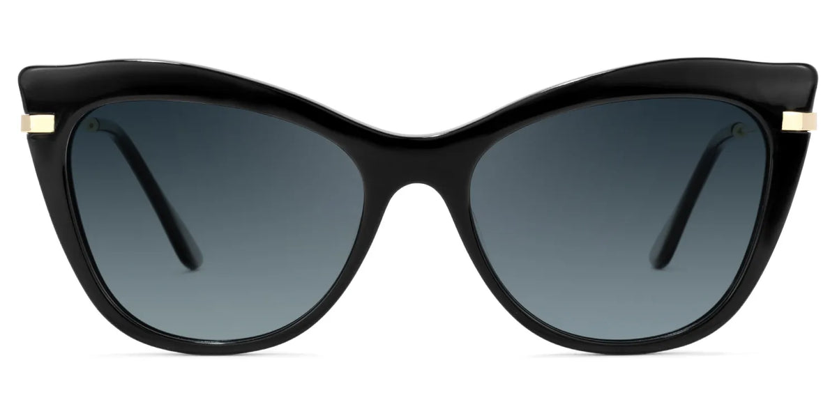 Indira Cat Eye Black Sunglasses | Zeelool Glasses