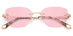 Rectangle Rose Gold Eyeglasses- Seth Metal Frame Glasses