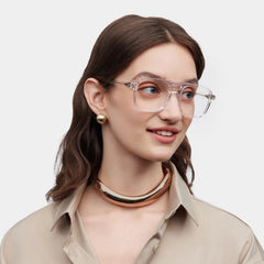 Athena Clear Frame Glasses with Aviator Frame Online | ZEELOOL