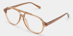 Drew Tan Clear Brown Aviator Glasses for the Female | ZEELOOL