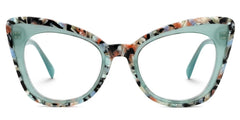 Dunkley Designer Eyeglasses in Cateye Green Frame