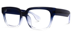 Colin Rectangle Dark-Blue Glasses | Zeelool Glasses