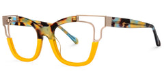 Rhoden Yellow Cateye Frame Glasses | Zeelool