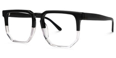 Matherne Square Glasses and Black-Clear Frames