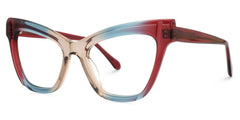 Saucie Multicolor Cat-Eye Frame Glasses | Zeelool Optical