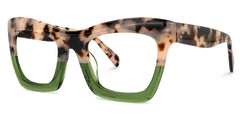 Benitez Square Two-Tone Frame & Prescription Eyeglasses