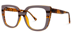 Brenda Square Mauve Frame Glasses / Prescription Glasses