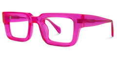 Glaucia Square Eyeglasses with Bright-Pink Frame