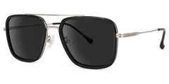 Nayeli Aviator Black-Silver Sunglasses | Zeelool Glasses