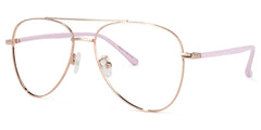 Paige Aviator Rose-Gold Glasses | Zeelool Glasses