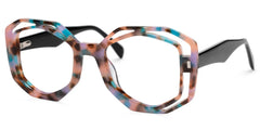 Bobbie Geometric Pink-Tortoise Eyeglasses & Frames