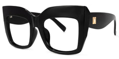 Alberta Cat Eye Black Oversized Thick Frame Glasses