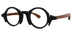 Charlie Round Black Eyeglasses and Unique Big Frames