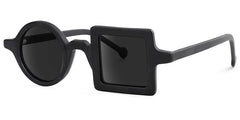 Paola Asymmetric Black Sunglasses | Zeelool Glasses